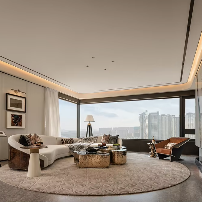 Interior Design Layout - แผนผังการออกแบบตกแต่งภายในแสงสว่างของซานไห่ การวางแผนพื้นที่ การร่างบ้าน บ้านพักตากอากาศ ห้องนั่งเล่น การตกแต่งบ้านอย่างละเอียด