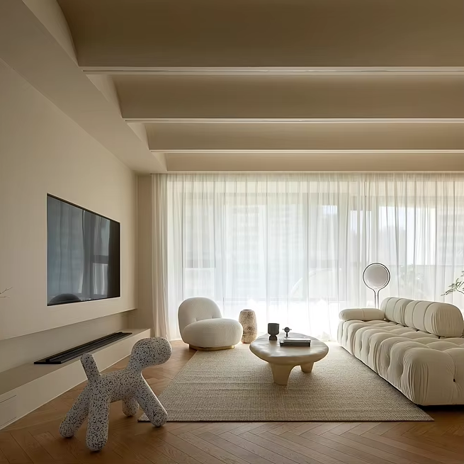 Interior Design Layout - แบบจำลองการออกแบบตกแต่งภายในสไตล์ฝรั่งเศสของซานไห่ วางแผนพื้นที่ภายใน ร่างภาพ 3 มิติ แม็กซ์