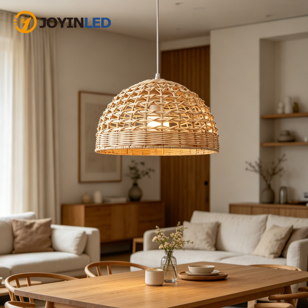 โคมไฟระย้าสไตล์ญี่ปุ่น JOYINLE - Wicker Pendant Shade บทวิจารณ์และราคา