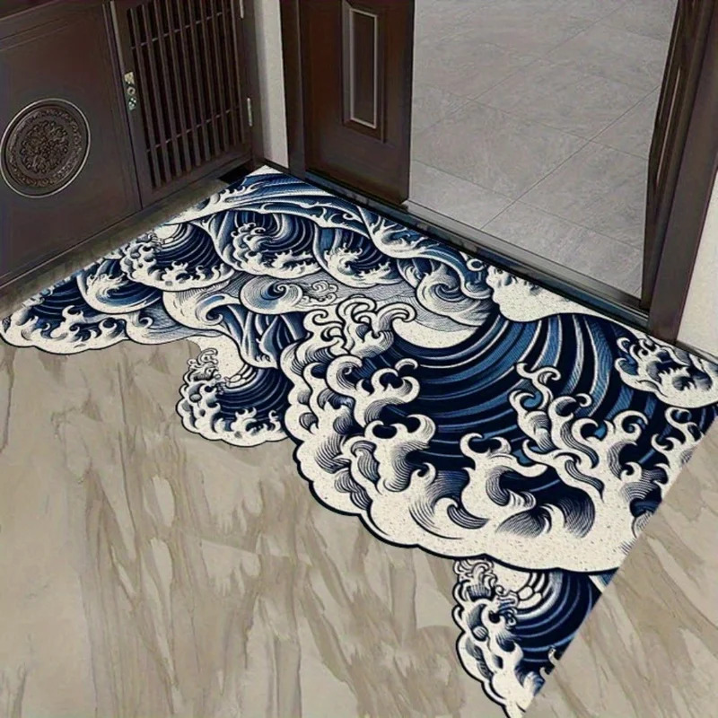 VIKAMA พรมลายคลื่นแบบนามธรรม พ - Printed Rug Abstract บทวิจารณ์และราคา