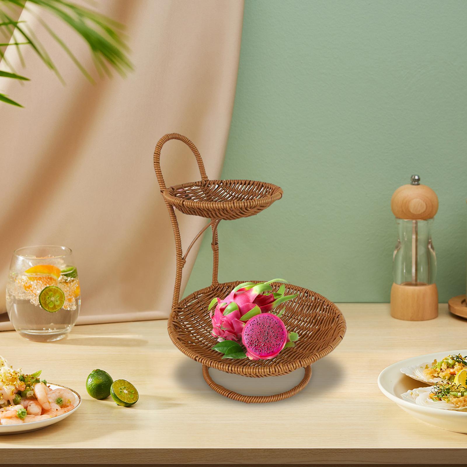 ตะกร้าใส่อาหารทรงกลมพร้อมที่จั - Rattan Tray Handle บทวิจารณ์และราคา