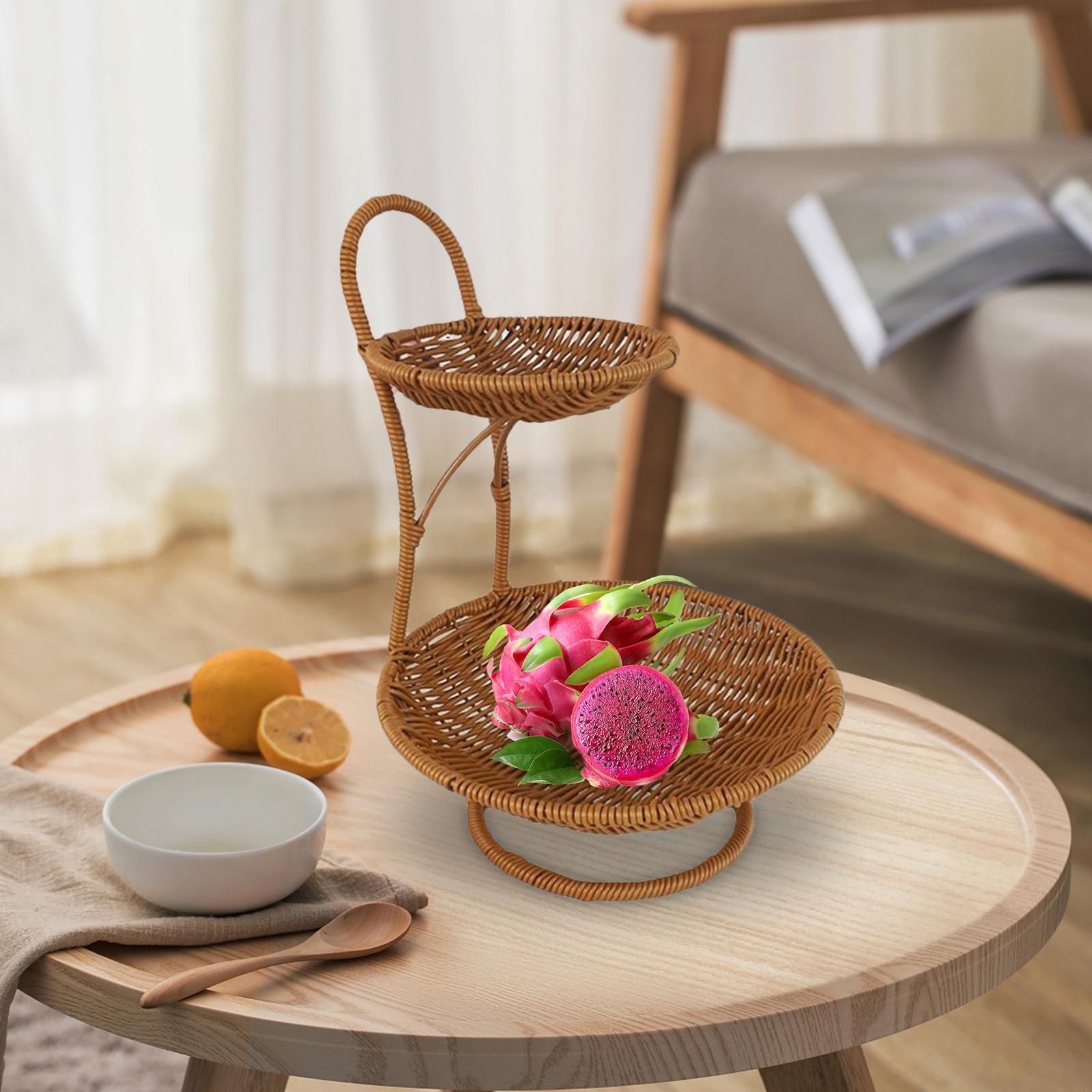 ตะกร้าใส่อาหารทรงกลมพร้อมที่จั - Rattan Tray Handle บทวิจารณ์และราคา