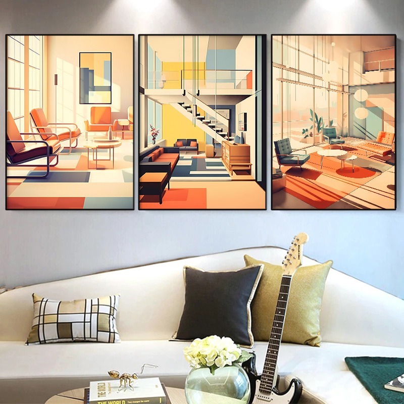 โปสเตอร์สถาปัตยกรรมภายในแบบวิน - Interior Design Layout บทวิจารณ์และราคา