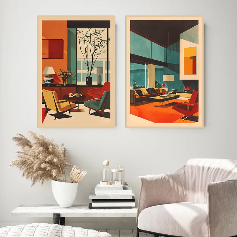 โปสเตอร์สถาปัตยกรรมภายในแบบวิน - Interior Design Layout บทวิจารณ์และราคา