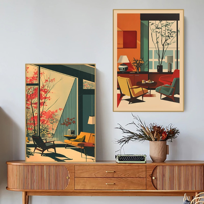 โปสเตอร์สถาปัตยกรรมภายในแบบวิน - Interior Design Layout บทวิจารณ์และราคา