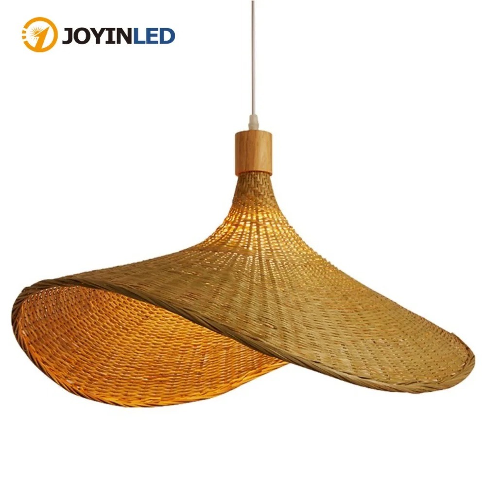 โคมไฟเพดานหวายสาน JOYINLED โคม - Wicker Pendant Shade บทวิจารณ์และราคา
