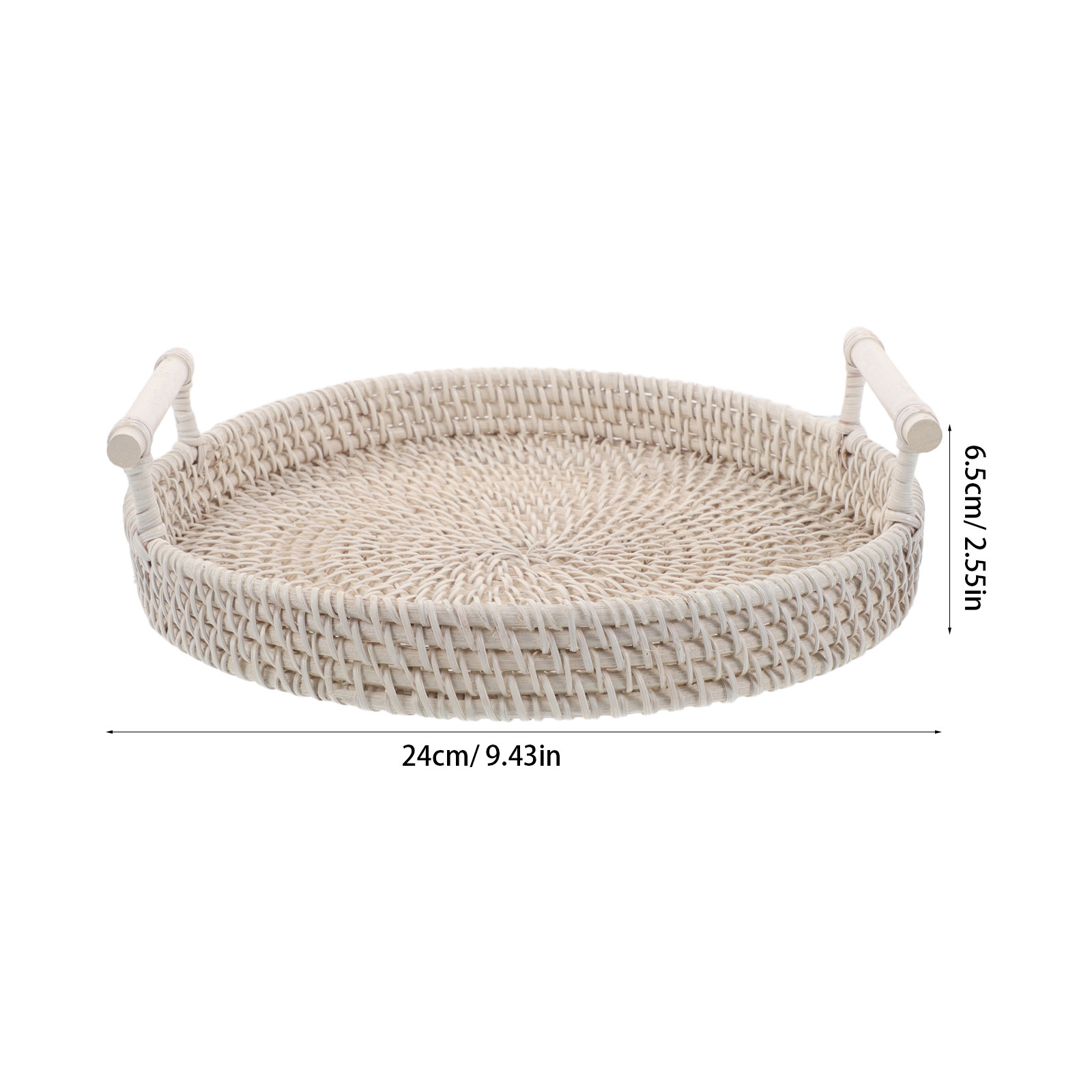 ถาดหวายทรงกลม ถาดเสิร์ฟทรงกลมพ - Rattan Tray Handle บทวิจารณ์และราคา