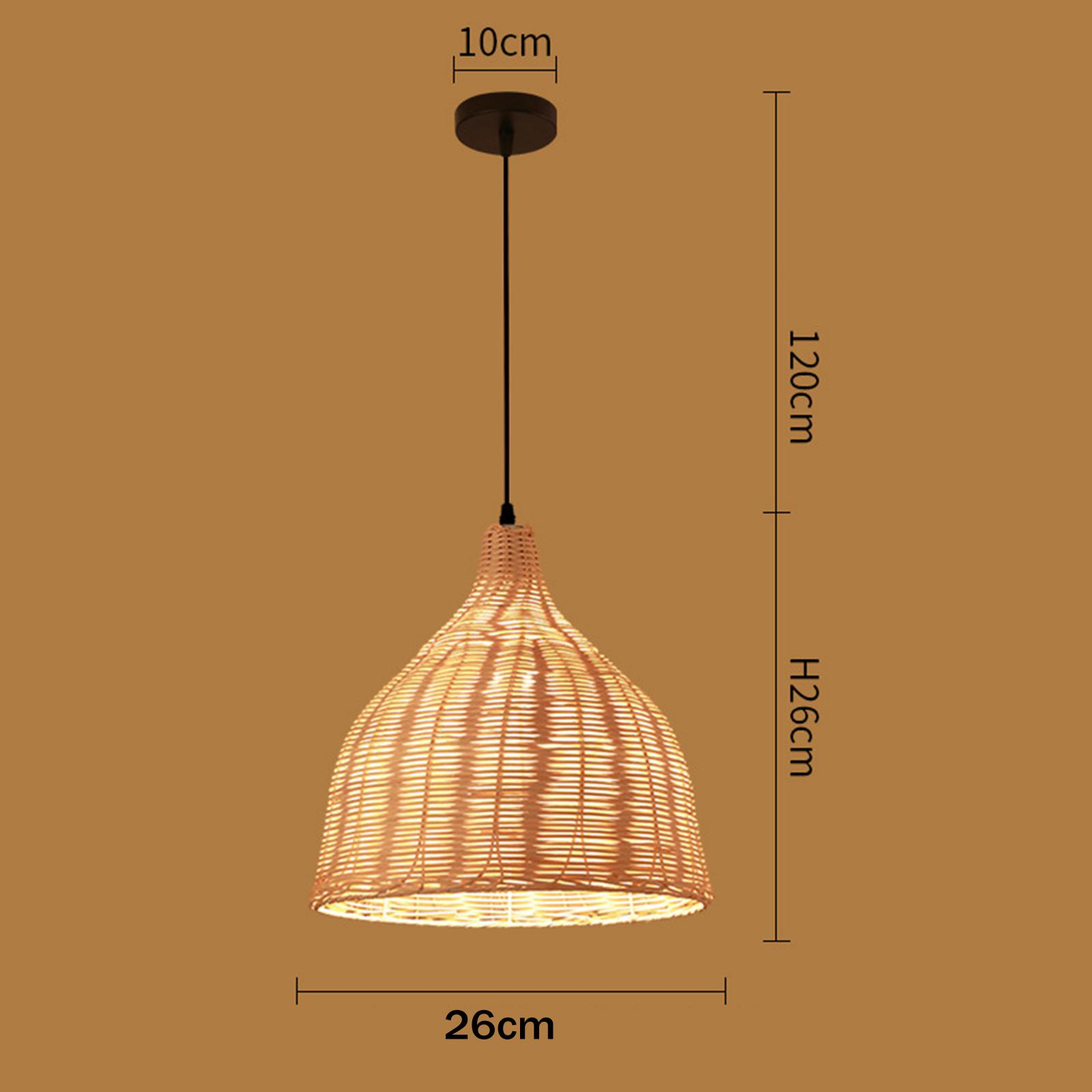 โคมไฟเพดานหวายสำหรับเกาะครัว โ - Wicker Pendant Shade บทวิจารณ์และราคา