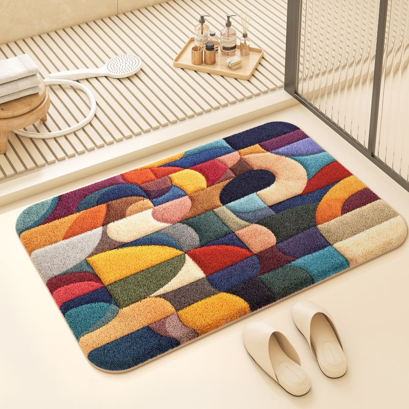 พรมเช็ดเท้าห้องน้ำ VIKAMA ลายเ - Printed Rug Abstract บทวิจารณ์และราคา