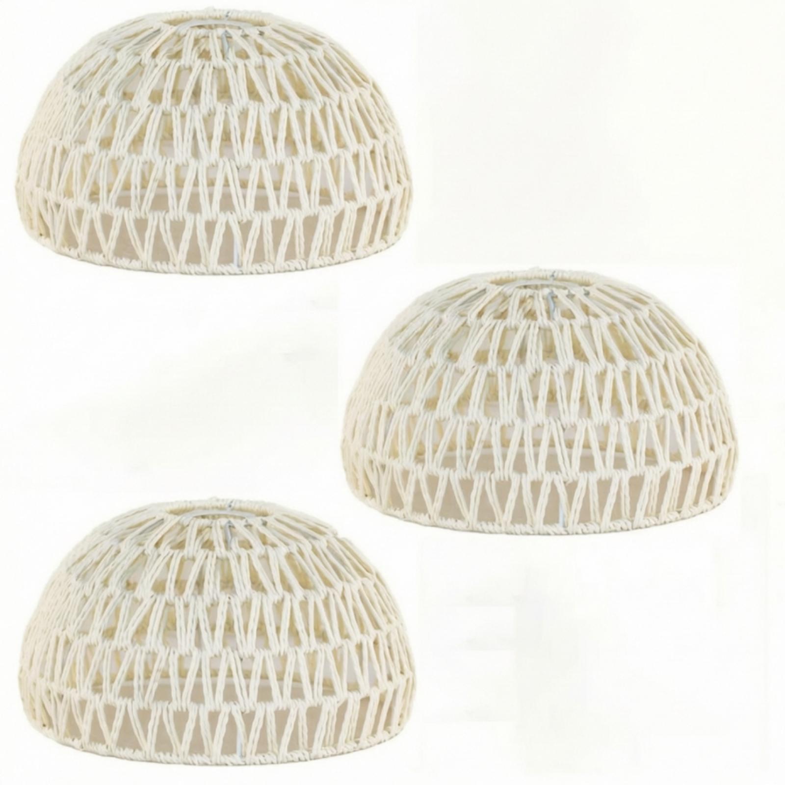 โคมไฟทรงโดมทำจากเชือกกระดาษสไต - Wicker Pendant Shade บทวิจารณ์และราคา